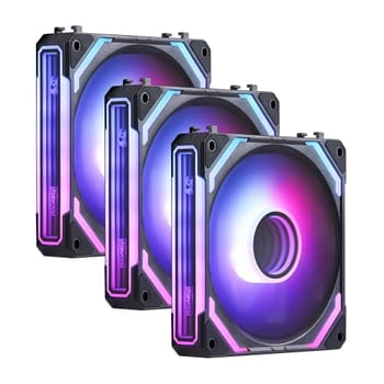 Kit com 3 Fans Redragon ARGB Infinity Mirror Pretas Interligáveis 120 mm