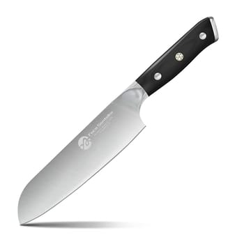 Faca Santoku 7", Forjada em Aço Alto Carbono, Cabo Ergonômico Preto
