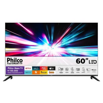 Smart TV Philco 60" P60VIK 4K UHD LED Roku Dolby Audio Wi-Fi HDR10