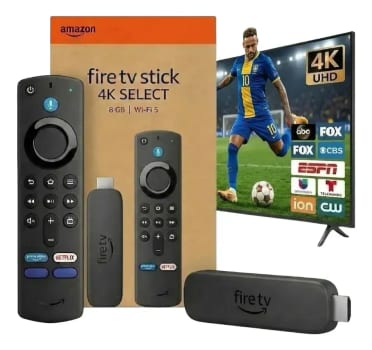 Amazon Firetv Stick 4k Stick Wi-fi-6 Com Alexa Por Voz Preto