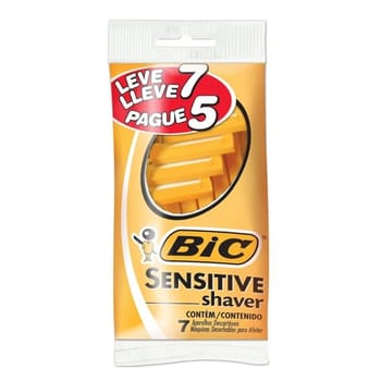 BIC Aparelho De Barbear Sensitive Shaver Com Cabo Antideslizante 904426 Embalagem Leve 7 Pague 5