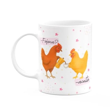 JPS INFO, Caneca Divertida Amizade - Fofoca? Aceito - 325ml