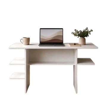 Mesa Para Computador Com Nichos Para Quarto E Estudo Moderno