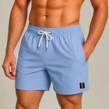 Short Masculino Neon Bermuda Praia Mauricinho Jr Rf. 001 Azul G - R$ 33,99