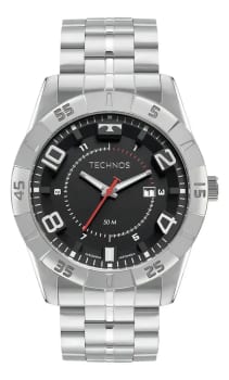 Relógio Technos Racer Masculino Dourado Analógico Quartzo 50M Fundo Preto