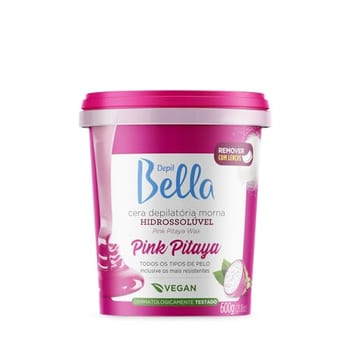 Depil Bella - Cera Depilatória Morna Hidrossolúvel Vegana Pink Pitaya 600g