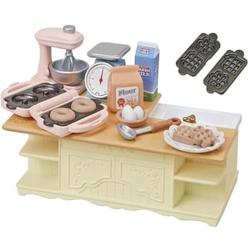 Sylvanian Families - Kitchen Island Jogo Conjunto de Cozinha, 3+ Anos, Multicor, 5442