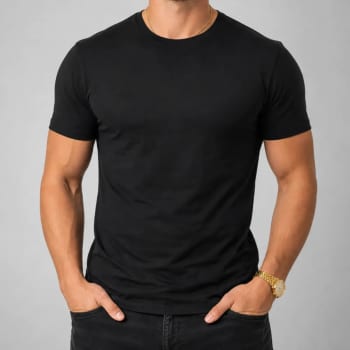 Camiseta Basica Masculina Algodão Lisa Malha Peruana Premium