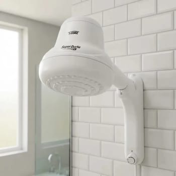 Chuveiro Elétrico Fixo Super Ducha Fame 4.4kW Branco Blindada