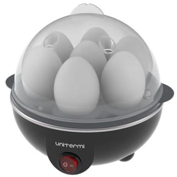 Cozedor De Ovos Portátil Elétrico a Vapor Cozinha até 7 Ovos Desliga automático (PRETO)