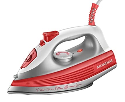 MONDIAL Ferro a Vapor, Branco/Coral, 1200W, 110V - FVN-01-O