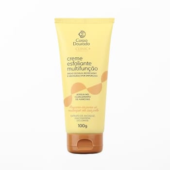 Corpo Dourado Esfoliante Creme para Áreas Escuras 100ml | Clareia e Ilumina | Niacinamida e Extrato de Alcaçuz