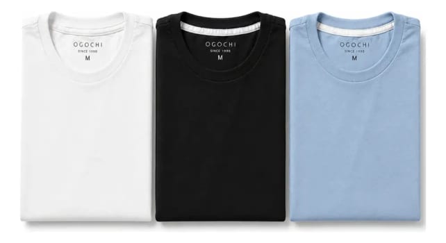 Kit 3 Camiseta Básica Ogochi Masculina Slim Original Algodão