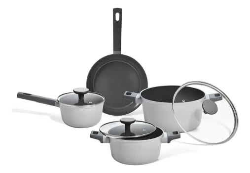 Jogo 4 Panelas Antiaderente Ceramico Mou Cinza - Oikos Cinza