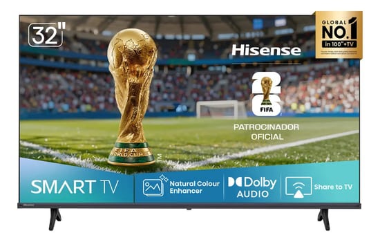 Smart TV Hisense HD 32 Polegadas 32A4NV com HDR10, DTS Virtual X, Compatibilidade Alexa e Google Home