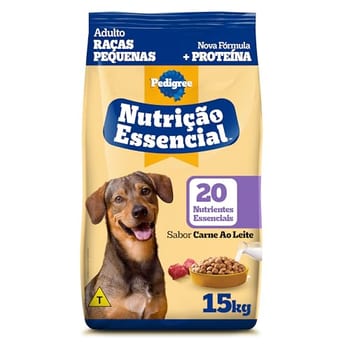 Ração Pedigree Nutrição Essencial Carne Ao Leite Para Cães Adultos 15kg
