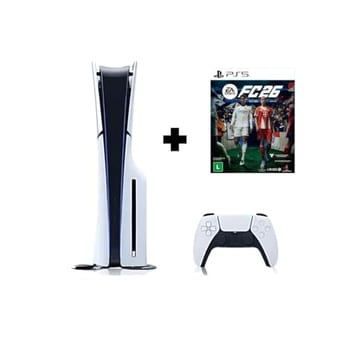 Console PS5 c/Drive Slim 1 TB c/ 1 Controle + EA FC 26
