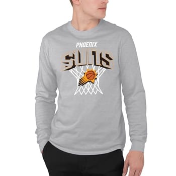 Junk Food Camiseta masculina padrão x NBA - Nothing But Net - oficialmente licenciada adulto manga longa feminina