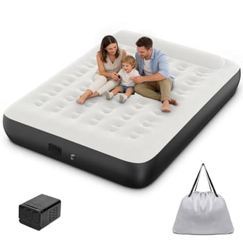 Trailabo Colchão Inflável Queen Size 203 * 151CM com Bomba de ar Elétrica Recarregável Embutida