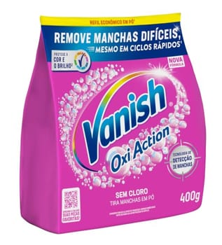 Vanish Tira Machas Em Pó Multi Power Oxi Action 400G Refil Econômico Para Roupas Coloridas