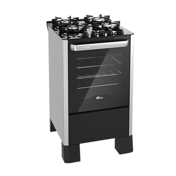 Fischer Fogão de Piso a Gás 4 Bocas Fit Line Trempe Iron Silver