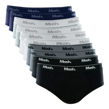 Kit 10 Cuecas Mash Masculino Slip Algodão Cotton Original