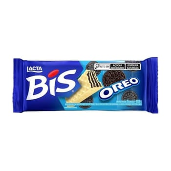 Wafer Oreo Cobertura Chocolate Branco Lacta Bis Pacote 100,8G