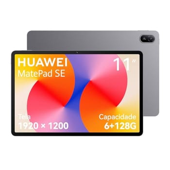 Tablet, HUAWEI MatePad SE 11, 6+128GB, Tela HUAWEI FullView de 11" para Conforto Visual，Superbateria de 7700 mAh 22,5W，Câmera Traseira 8 MP，Câmera