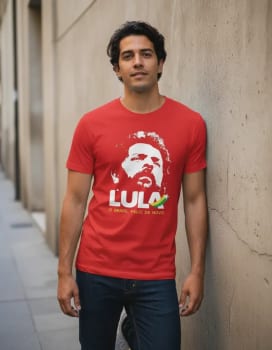 Camiseta Lula Presidente 2026 Camisa 100% Algodão