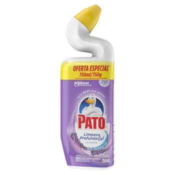 Pato Limpador Sanitário Gel Desinfetante, Lavanda, Limpeza Profunda, 750ml
