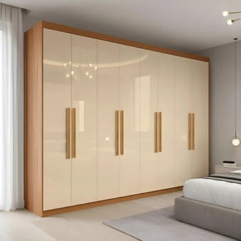 Guarda-Roupa Paris 8 Portas 200x237x47cm Cinamomo Off White