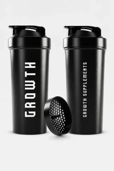 Coqueteleira Shaker Academia 600ml Growth Supplements Preto