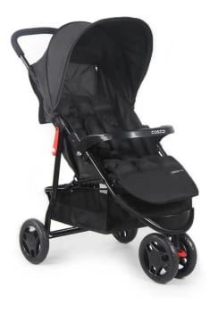 Carrinho de Bebê Cosco Kids, Toffy, Preto Absoluto
