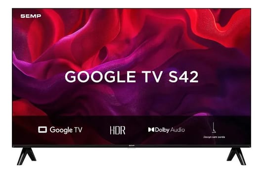Smart TV Semp 50 Polegadas LED Full HD S42 Wi-Fi Bluetooth Google TV HDR10 Dolby Audio 50S42