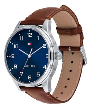 Relógio masculino Tommy Hilfiger Essentials 1791659 de couro marrom
