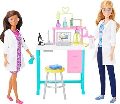 Barbie Laboratório de Ciências, Playset com Duas Bonecas e Acessórios STEM Para Experimentos Criativos