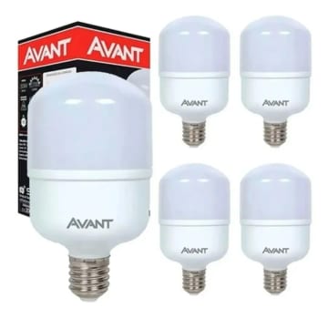 Kit 5 Lâmpadas Led 30w Bulbo 6500k Branco Frio Cor da luz Branco-frio