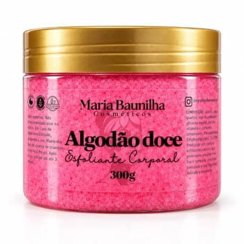 Esfoliante Corporal Sugar Scrub Algodão Doce 300g - Maria Baunilha Cosméticos