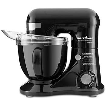 Britânia BBP760 Batedeira Planetária Power Plus, Preto, 12 Velocidades, 4.5L, 700W, 220V