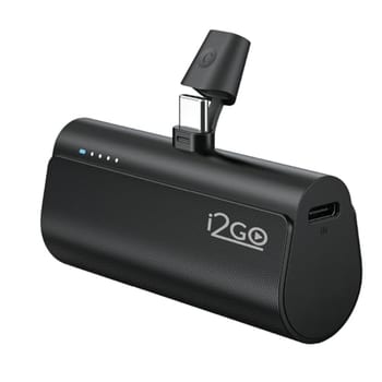 I2GO, Carregador Portátil (Power Bank), Pocket, 5000mAh, Não Necessita Cabos, Modelo USB-C