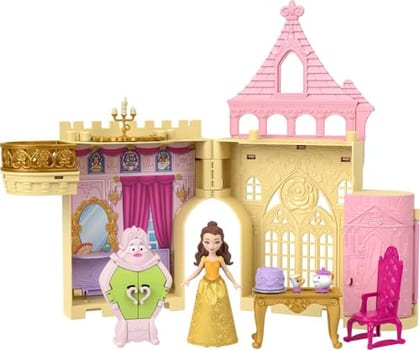 Disney Princesa Conjunto de Brinquedo Castelo Bela Empilhável para crianças a partir de 3 anos