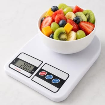Balança de Cozinha Digital Premium | Alta Precisão, Resistente à Água, Base Antiderrapante e Visor de Alta Definição | Portátil e Compacta para
