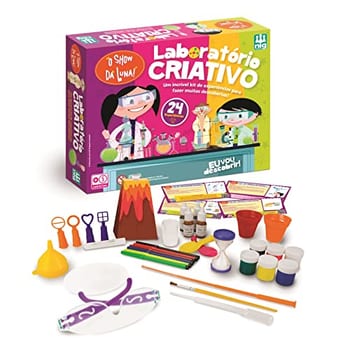 Laboratório Show da Luna Criativo Infantil Kit com 24 Experimentos Super Divertidos, Explorar a Ciência - Nig 0738