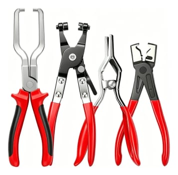 Kit 4 Alicates Abraçadeira Mangueira Profissional Automotivo