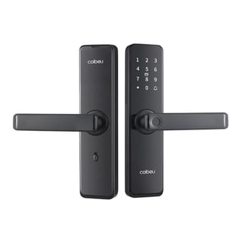 Fechadura Eletronica Inteligente Digital Biométrica WKZW-G5, Tuya APP, Para Portas 4-6.4cm, Preto