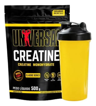 Suplemento Creatina Monohidratada 500g Refil + Coqueteleira - Universal Nutrition