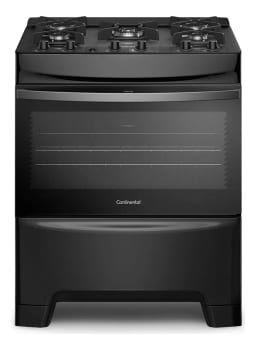 Fogão 5 bocas Continental preto Fc5gb bivolt