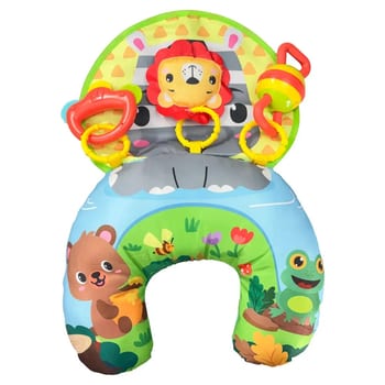 Almofada Atividade Bebê Tummy Time Chocalho Maxi Baby Zebra