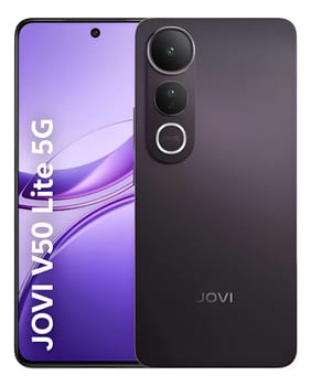 Smartphone JOVI V50 Lite 5G 256GB 8GB RAM Câmera 50MP AMOLED 6.77" 6500mAh 90W Android 15 - Preto Eclipse