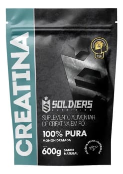 Creatina 600g Suplemento Monohidratada em pó 100% Pura - Soldiers Nutrition